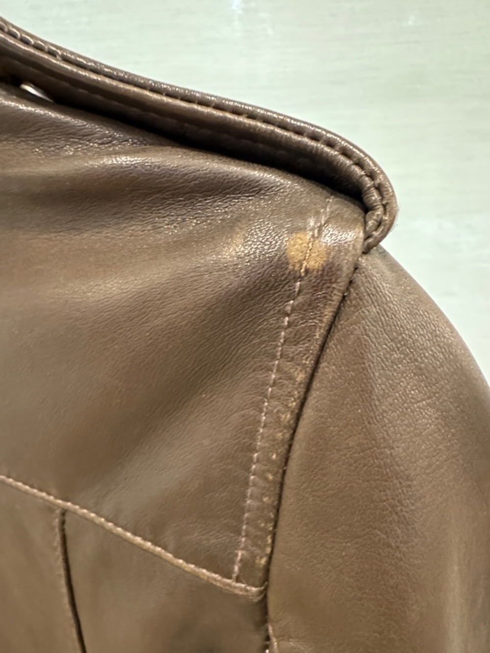 ALLSAINTS Balfern Leather Biker Jacket Dark Olive-Brown Moto Jacket - RARE COLOR - Picture 6 of 13
